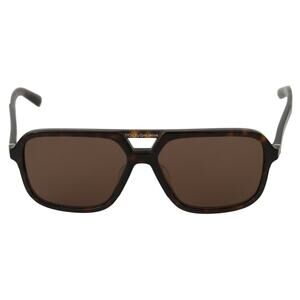 Dolce & Gabbana Brown Leopard Pattern Aviator Pilot Mens Sunglasses Brown Dad